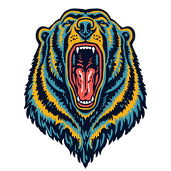 Obraz premium bear head mascot vintage illustration