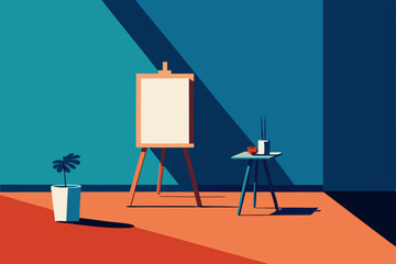 artist painting on canvas