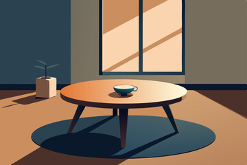 table and chairs in a cafe