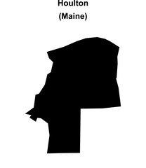 Houlton (Maine) blank outline map