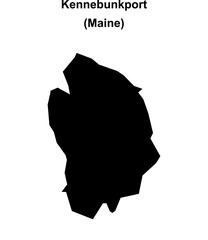 Kennebunkport (Maine) blank outline map