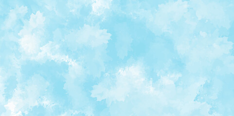 Watercolor background, creative brush painted aquarelle light sky blue background watercolor background showcasing a blend of warm and cool colors for background.	
