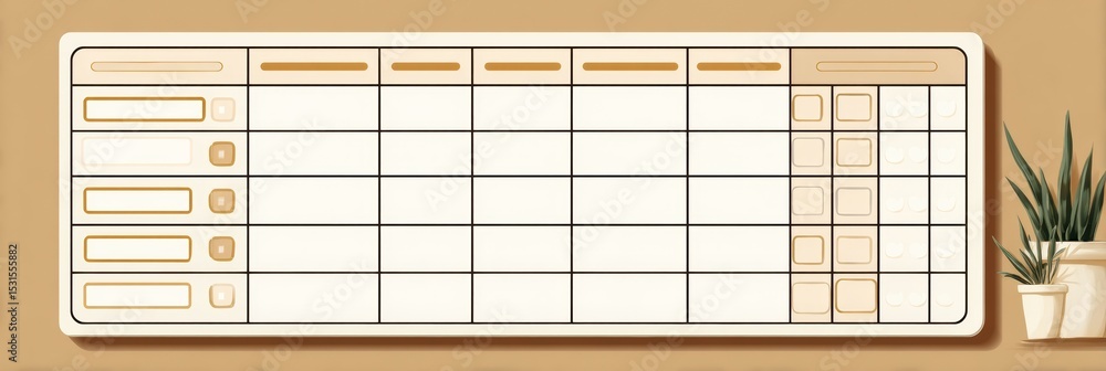 Aufkleber Efficient Weekly Homework Tracking Sheet Designed in Minimalist Table Style for Streamlined Student Organization