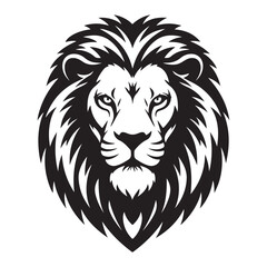 Obraz premium lion head face vector Illustration