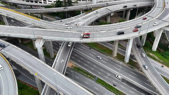Spaghetti junction in Petaling Jaya near Kuala Lumpur, Malaysia