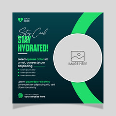 Modern medical healthcare service social media post template design