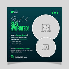 Modern medical healthcare service social media post template design