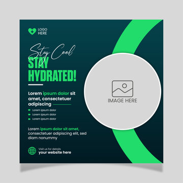 Modern medical healthcare service social media post template design