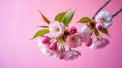 Fototapeta premium Delicate Pink Cherry Blossoms Springtime Beauty and Natural Elegance
