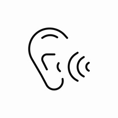 audio sound hear icon sign vector