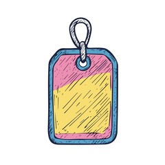 2D flat vector illustration of Discount Tag Doodle, isolated on a white background.
