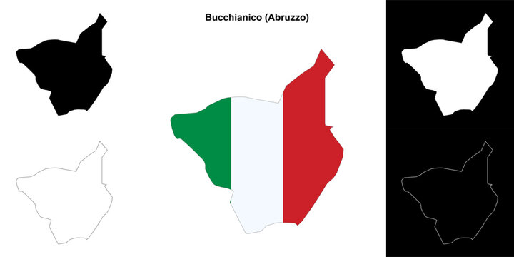 Bucchianico (Abruzzo) outline map set