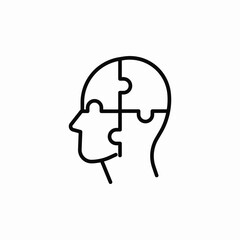 mind puzzle icon sign vector