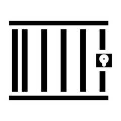 Jail Vector Glyph Icon Design