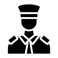 Police Vector Glyph Icon Design