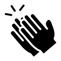 Applause Vector Glyph Icon Design