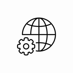 internet settings icon sign vector