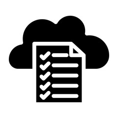 Audit Log Vector Glyph Icon Design