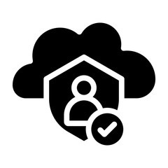 Authentication Vector Glyph Icon Design