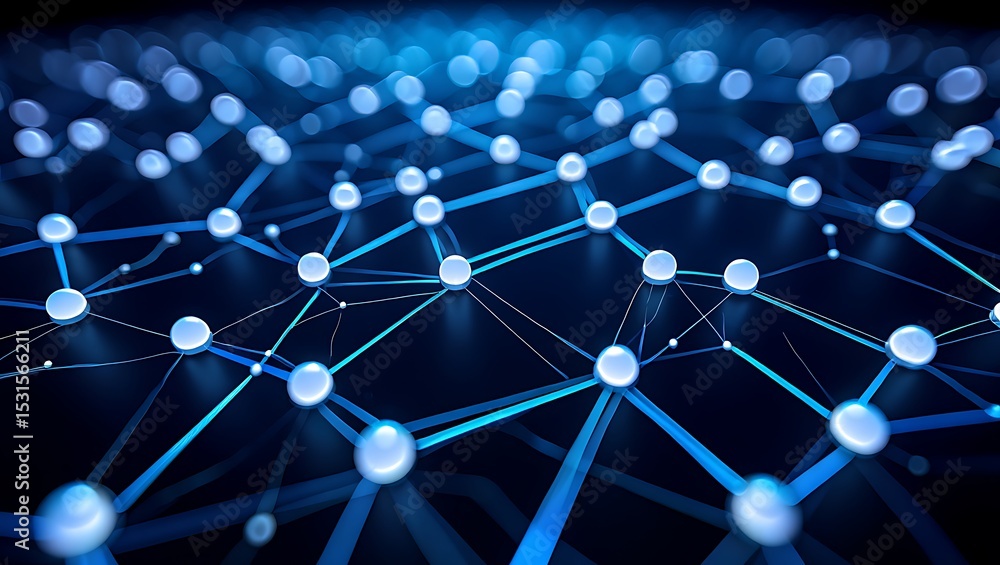 Poster abstract network interconnected nodes and global connections
