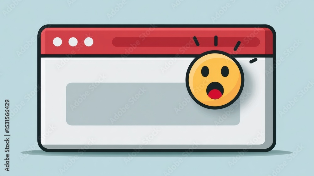 Poster Browser Window Hijacked by Fake Alert With Alarm Emoji Indicating Potential Security Threat or Malware Issue