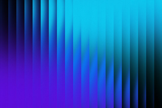 Fototapeta Blue, cyan, and violet abstract glass gradient on black. A dynamic, luminous design with ribbed and wave-like structures. Ideal for futuristic or cyber-themed projects, tech branding
