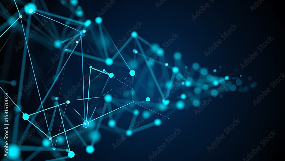 Poster abstract network connections digital nodes and lines abstract background