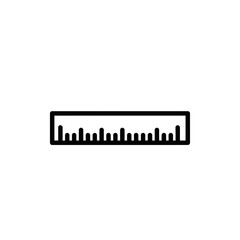 Ruler icon minimalistic design black and white  