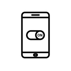 Mobile App Design Toggle Switch Icon in Minimalist Style  