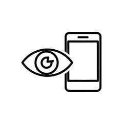 Eye Icon Monitoring Mobile App Design  