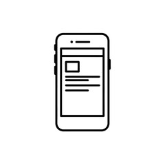 Mobile App Design Template on Smartphone Display  