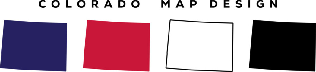 Minimal Colorado State Outline – Line Art Map Silhouette