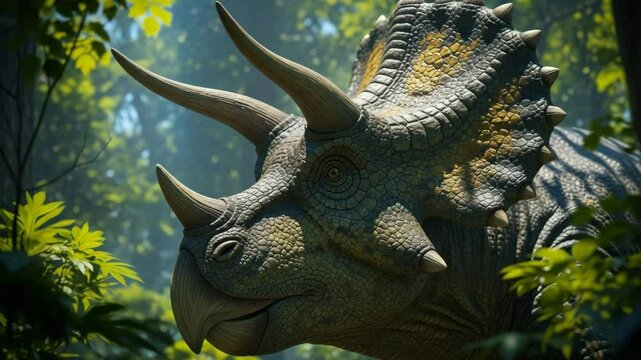 Dinosaure dans son habitat naturel vid&eacute;o


