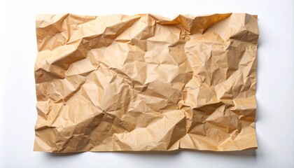 Crumpled Kraft Paper Sheet for Branding Mockup