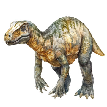Mastodonsaurus, watercolor vector, isolated on a white background.