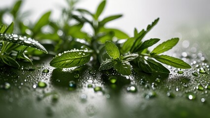 Macro Shot of Botanical Herbs in Essential Oil for Natural Skincare Use

