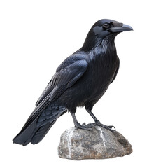 Fototapeta premium Raven isolated on transparent background.