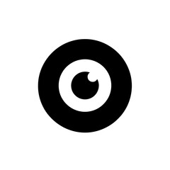 Halloween eye icon design in black color for spooky themes