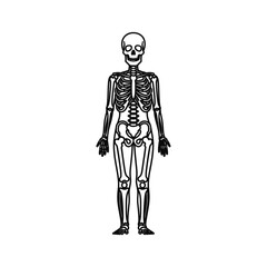 Vector icon of a skeleton for Halloween celebration