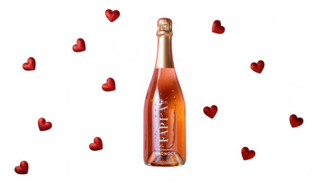 Romantic Rose Sparkling Wine Perfect for Valentine's Day Celebrations