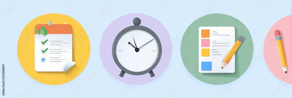 Poster Effective Time Management Strategies for Students Using Priority Blocks and Organization Techniques