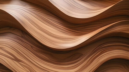 Wavy wooden texture with flowing, layered grain patterns.