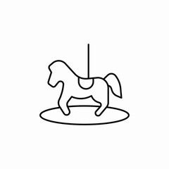 carousel horse icon sign vector