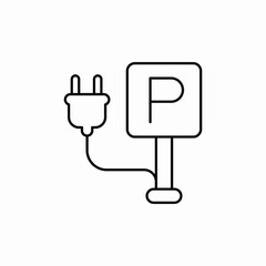 charger parking icon sign vector
