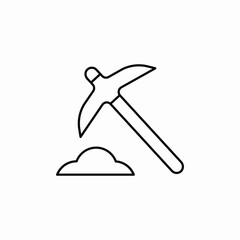 mining tools icon sign vector