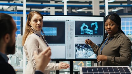 Investors meet to talk about automation strategies for solar panel production scaling. Shareholders...