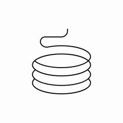 rope twirl icon sign vector