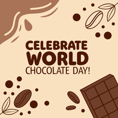 Obraz premium chocolate bar vector illustration