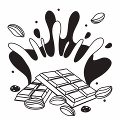 Naklejka premium hand print on white background