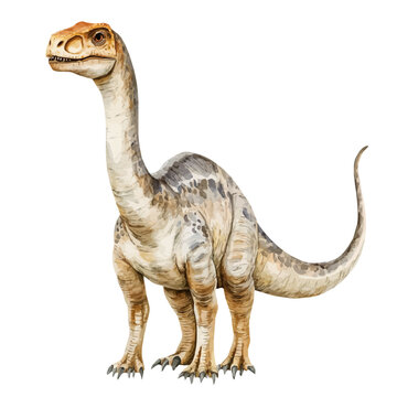 Lambeosaurus, watercolor clipart vector, isolated on a white background.